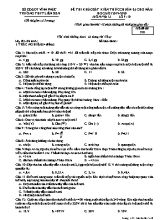Đề thi khảo sát kiến thức chuẩn bị cho năm học mới môn Vật lý Lớp 10 - Mã đề 510 - Năm học 2019-2020 - Trường THPT Liễn Sơn
